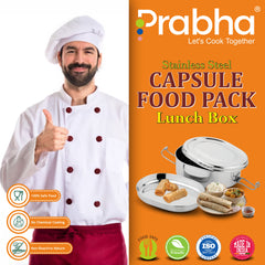 Stainless Steel Capsule Food Pack Lunch Box