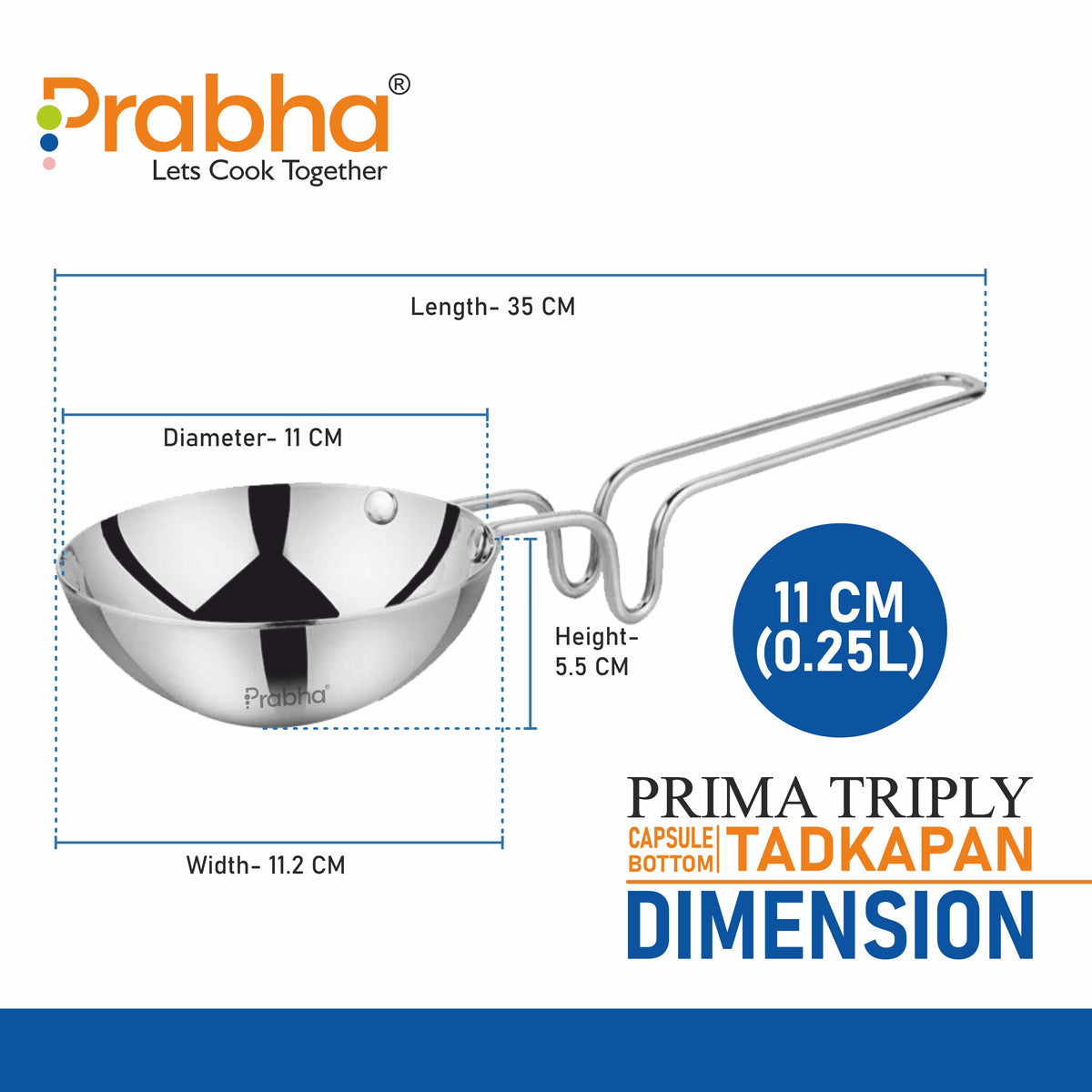 Prima Plus Capsule (Bottom) Tadka Pan