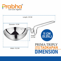 Prima Plus Capsule (Bottom) Tadka Pan