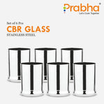 गैलरी व्यूवर में इमेज लोड करें, Stainless Steel CBR Glass | Unbreakable Water Drinking Glasses Set Of 6 Pieces