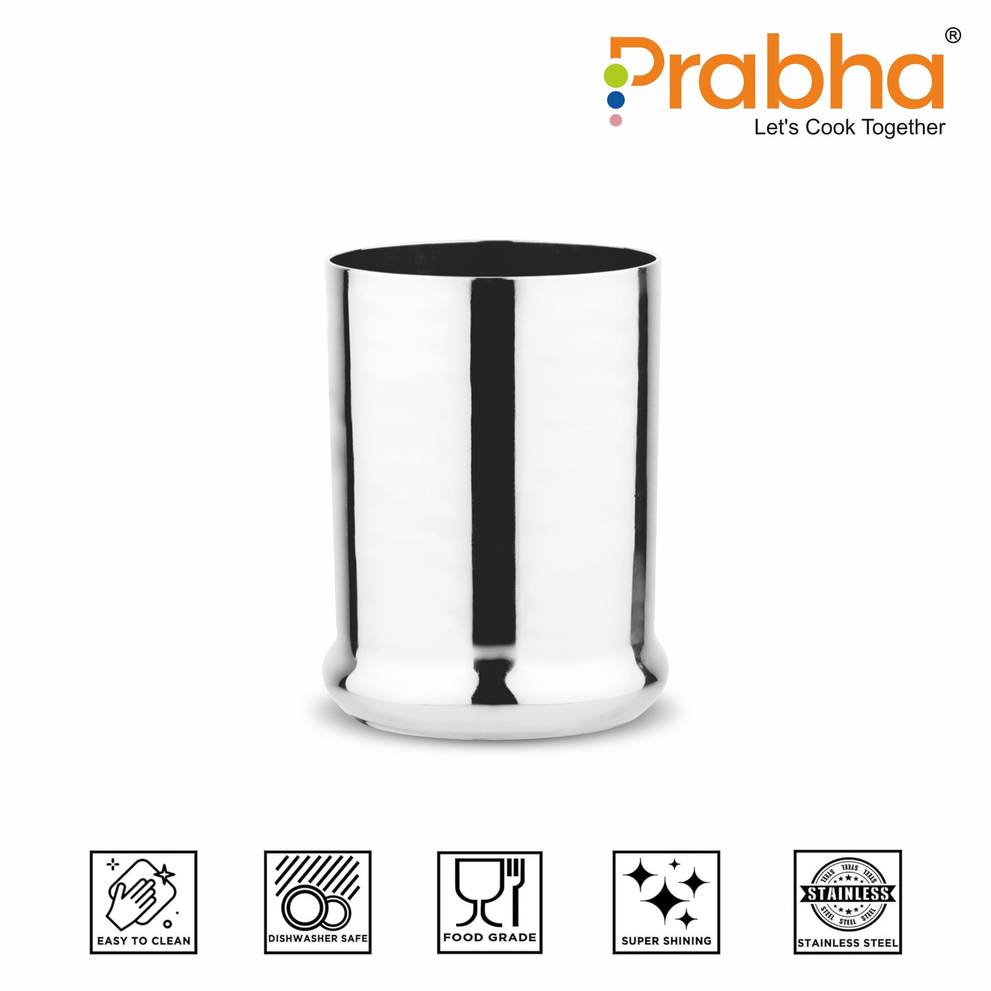 Stainless Steel CBR Glass | Unbreakable Water Drinking Glasses Set Of 6 Pieces - Prabha