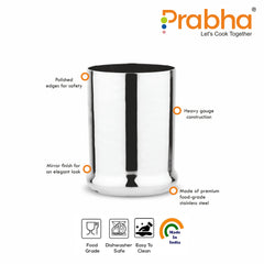 Stainless Steel CBR Glass | Unbreakable Water Drinking Glasses Set Of 6 Pieces - Prabha