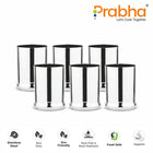 Stainless Steel CBR Glass | Unbreakable Water Drinking Glasses Set Of 6 Pieces - Prabha