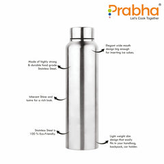 Stainless Steel Classic Chromo Water Bottle - Prabha