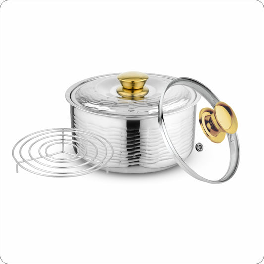 Craft Queen Casserole With Steel & Glass Lid