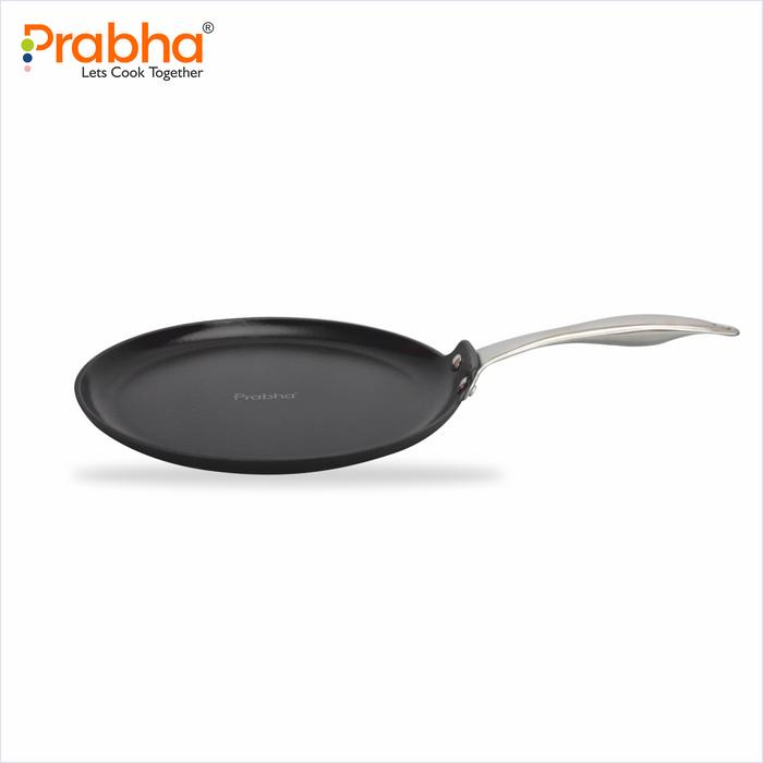 Black Eisen Cast Iron Dosa Tawa With Steel Handel
