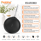 Black Eisen Cast Iron Dosa Tawa With Steel Handel