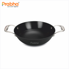 Black Eisen Cast Iron Kadhai With Steel Handel