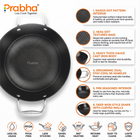Black Eisen Cast Iron Kadhai With Steel Handel