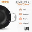 Black Eisen Cast Iron Kadhai With Steel Handel