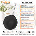 Black Eisen Cast Iron Roti Tawa With Steel Handel