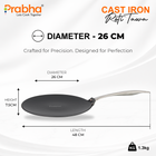 Black Eisen Cast Iron Roti Tawa With Steel Handel