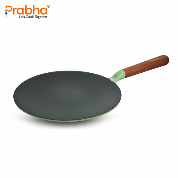 Castella Light Cast Iron 26m Roti Tawa- Induction Bottom, Pea Green