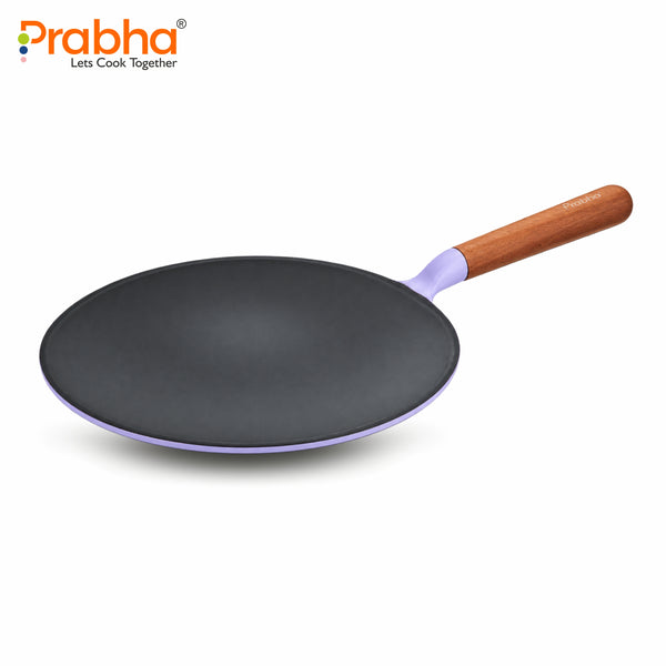 Castella Light Cast Iron 26m Roti Tawa- Induction Bottom, Purple
