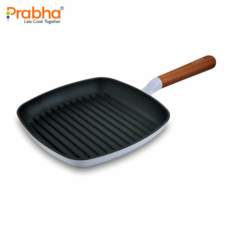 Castella Light Cast Iron 24m Square Grill Pan- Induction Bottom, Purple
