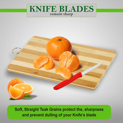 Wooden Chopping Board With Steel Hook For Hanging