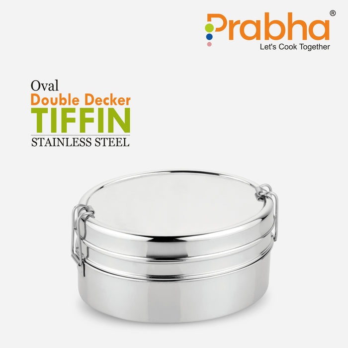 Oval Double Decker Lunch Box - Prabha
