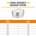 Oval Double Decker Lunch Box - Prabha