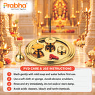 Premium Stainless Steel PVD Gold Divinity Puja Thali Set – For Home & Office Temple