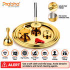 Premium Stainless Steel PVD Gold Divinity Puja Thali Set – For Home & Office Temple