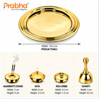 Premium Stainless Steel PVD Gold Divinity Puja Thali Set – For Home & Office Temple