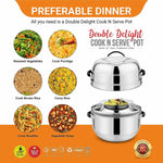 Load image into Gallery viewer, Double Delight Cook N Serve Pot 1.5 KG