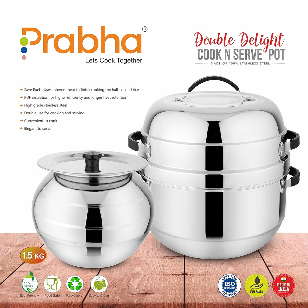 Double Delight Cook N Serve Pot - Thermal Rice Cooker