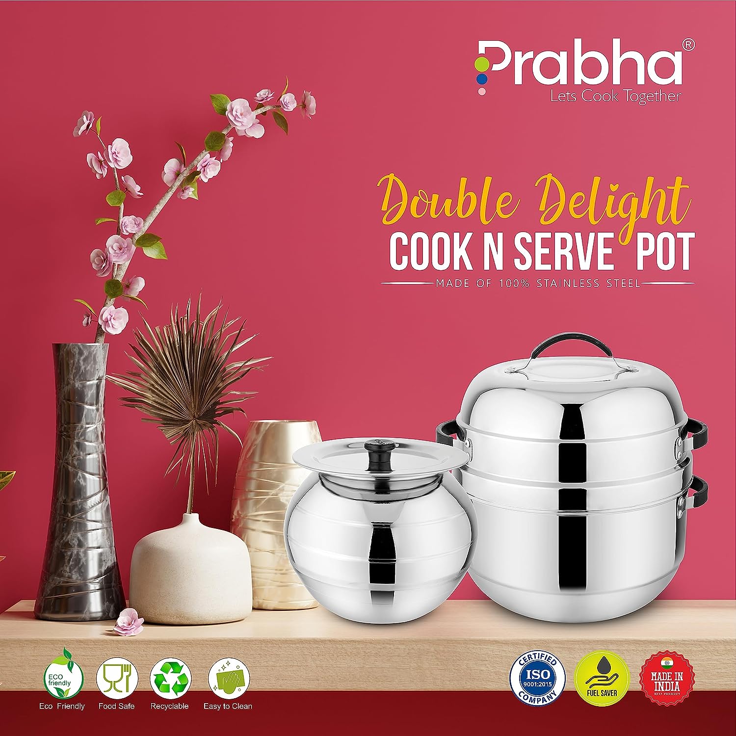 Double Delight Cook N Serve Pot - Thermal Rice Cooker