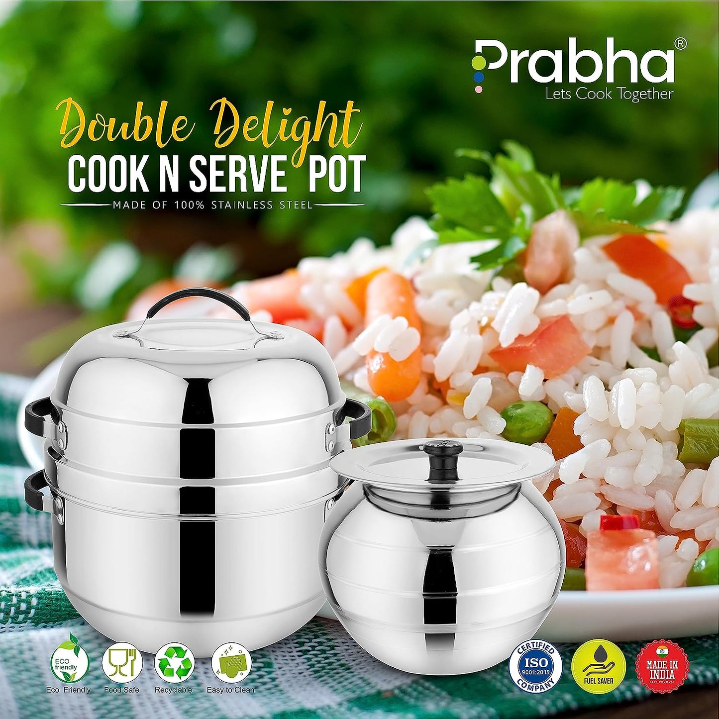 Double Delight Cook N Serve Pot - Thermal Rice Cooker