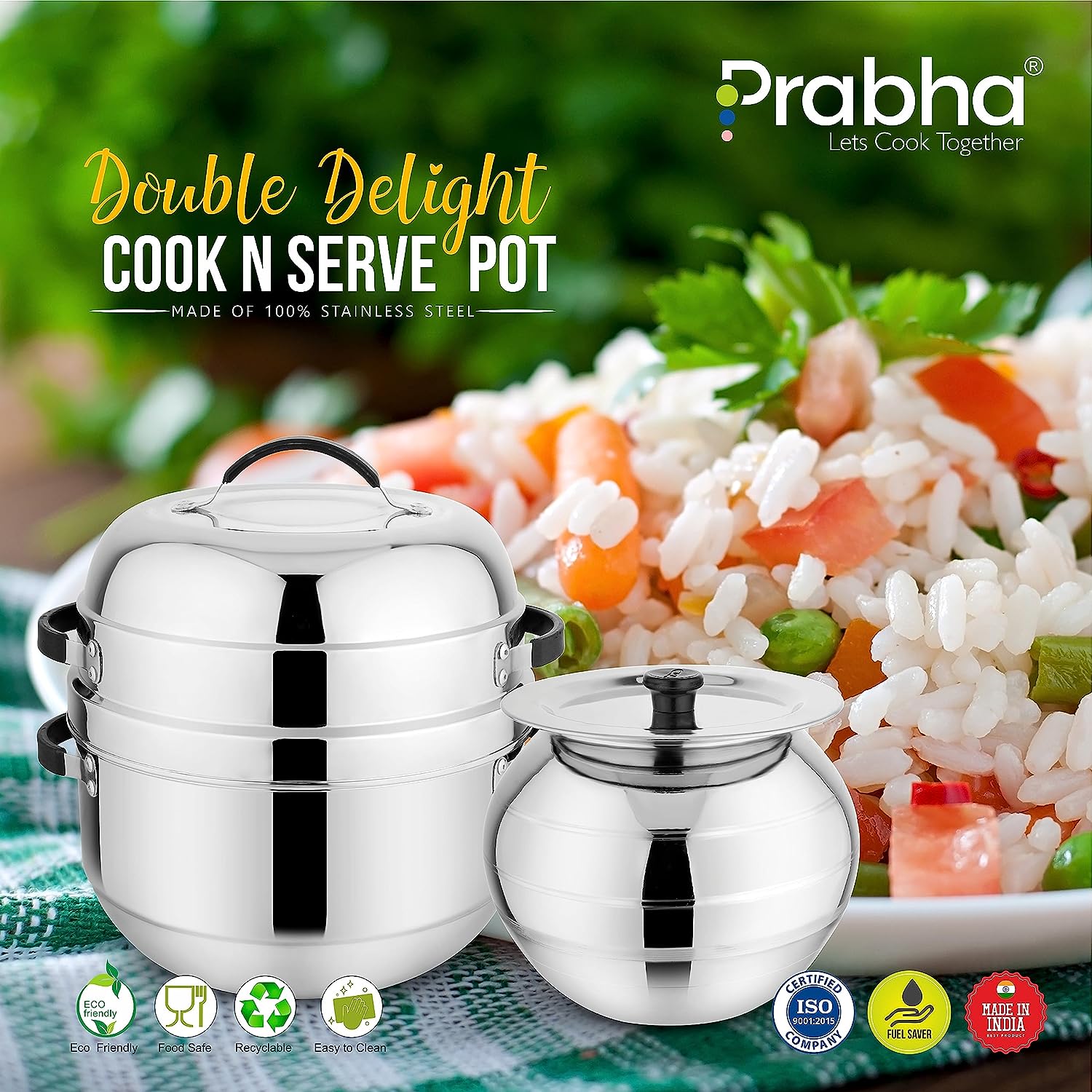 Double Delight Cook N Serve Pot - Thermal Rice Cooker