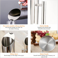 Stainless Steel Plain Duro Water Jug - 1350ml