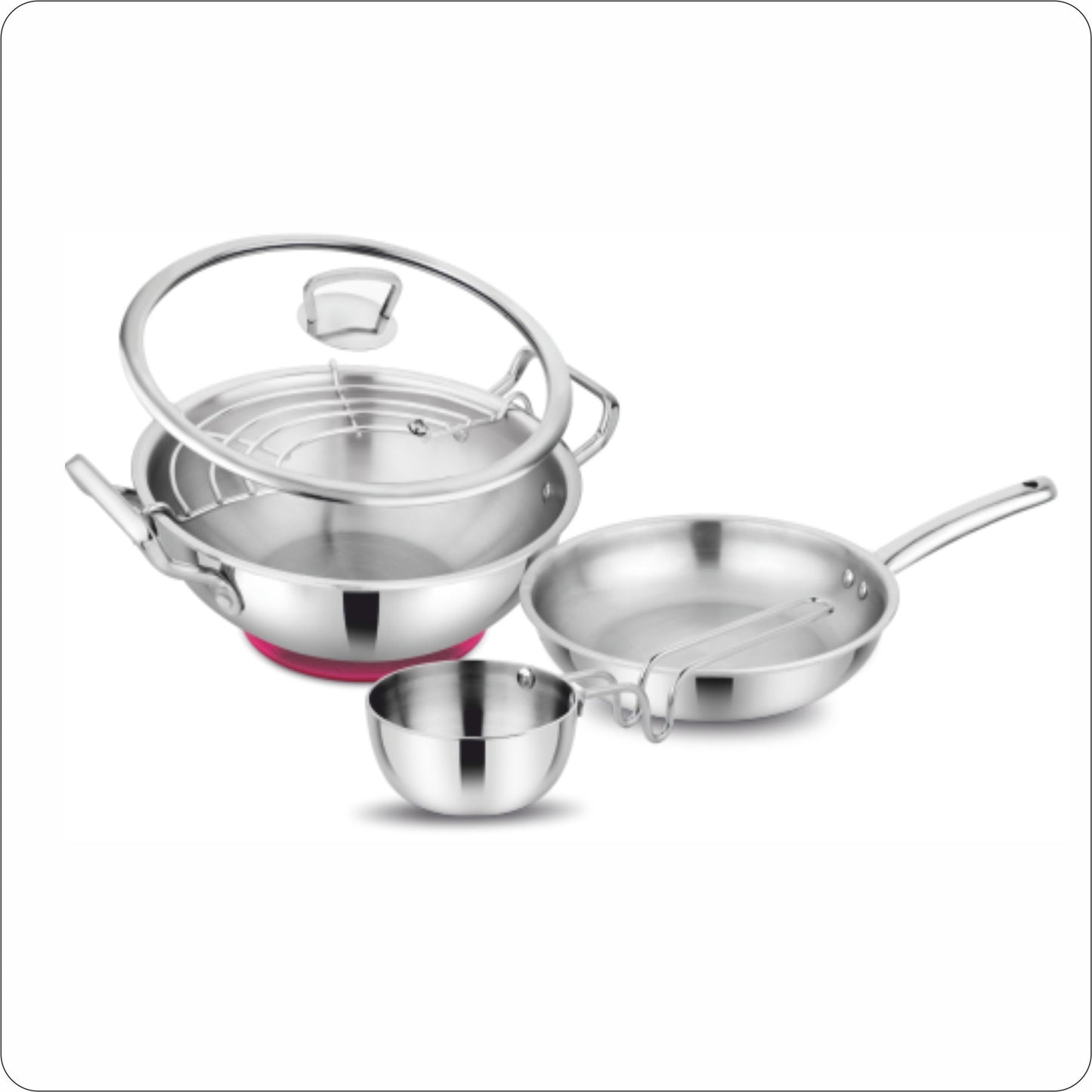Elante Tri-Ply Stainless Steel Cookware Set