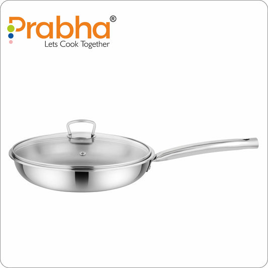Elante Triply Frypan With Glass Lid