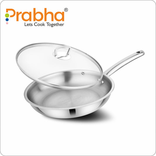 Elante Triply Frypan With Glass Lid