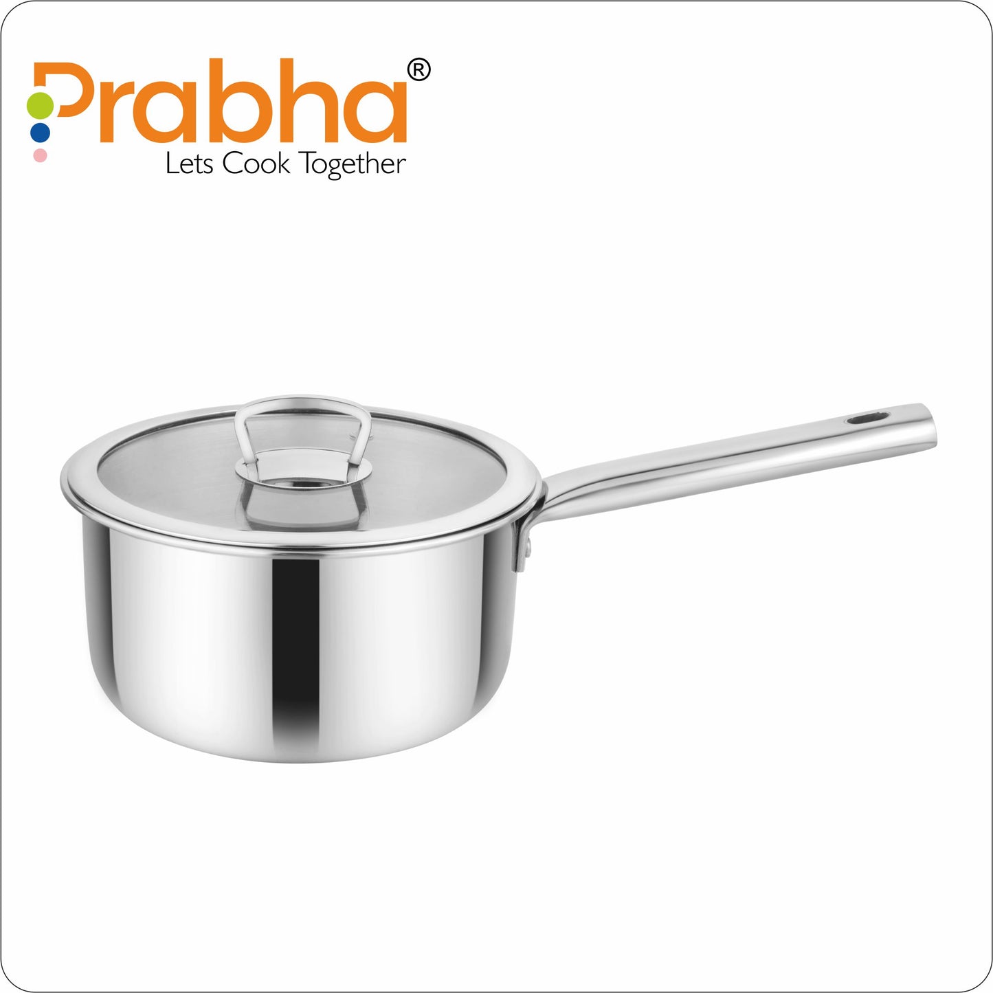 Elante Triply Saucepan With Glass Lid
