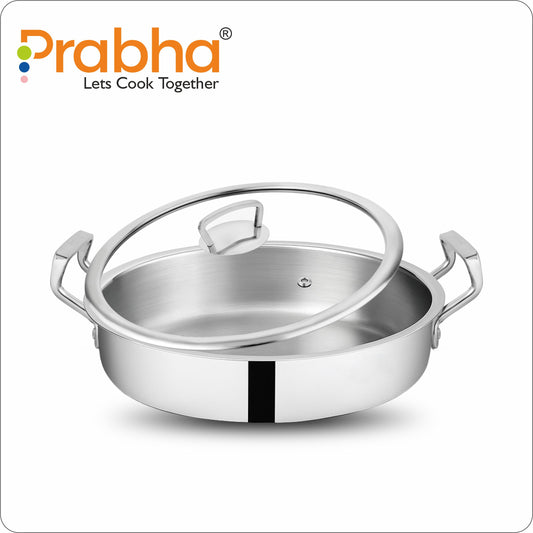 Elante Triply Saute Pan With Glass Lid