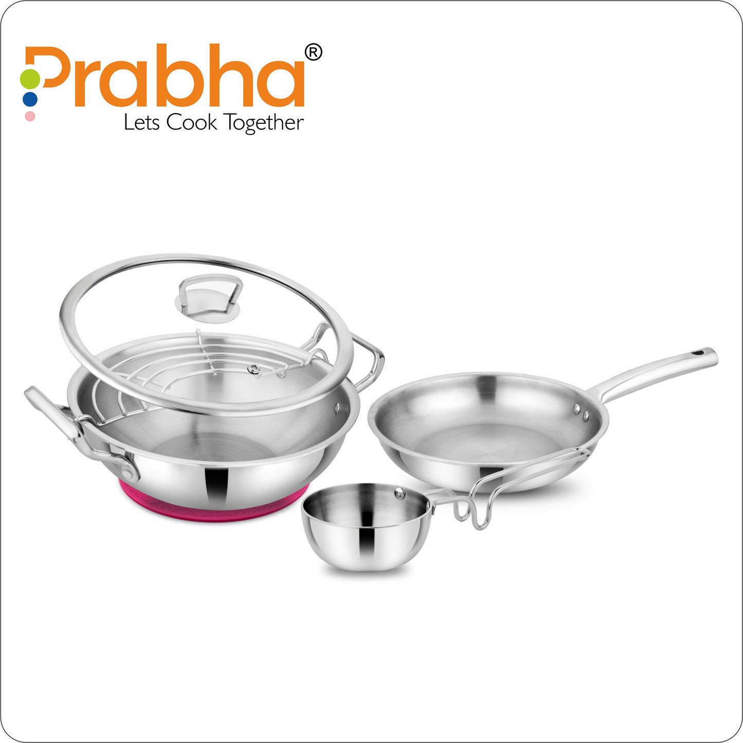 Elante Tri-Ply Stainless Steel Cookware Set