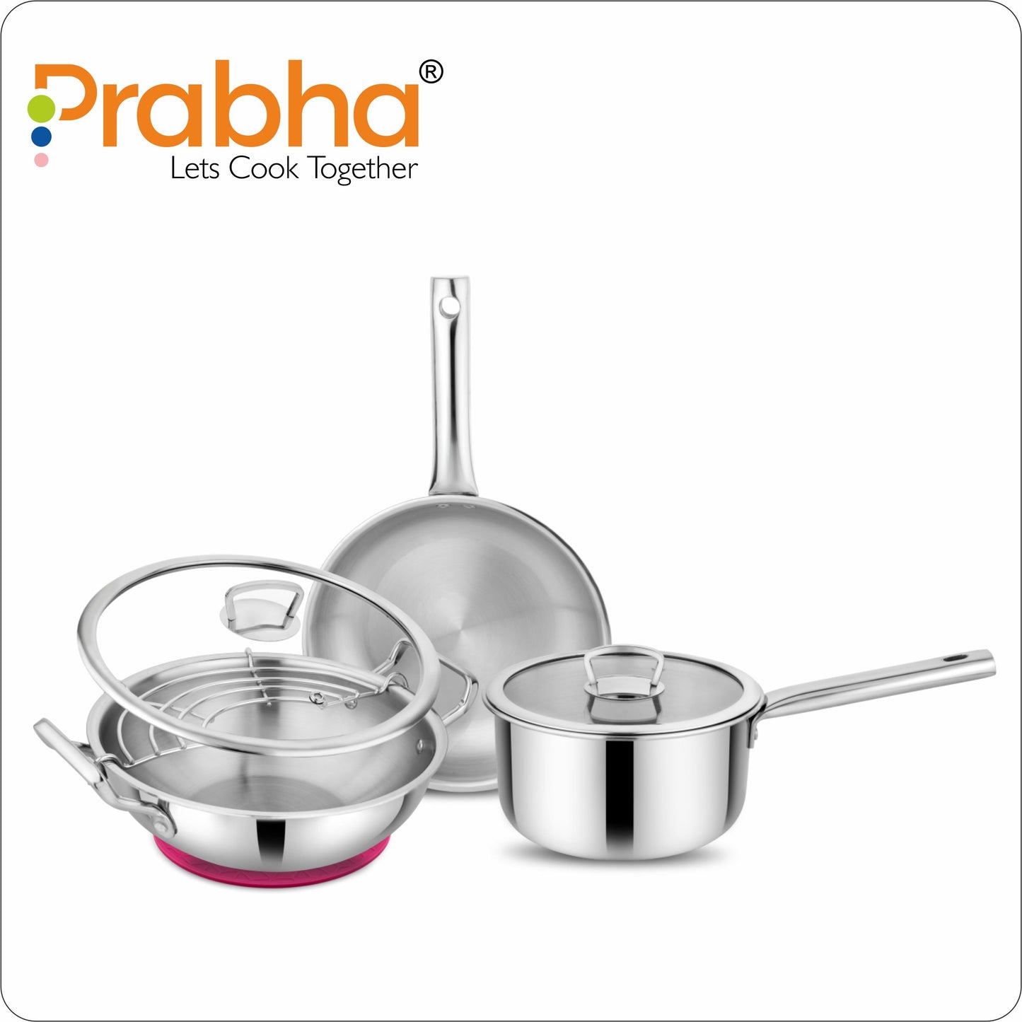 Elante Tri-Ply Stainless Steel Cookware Set