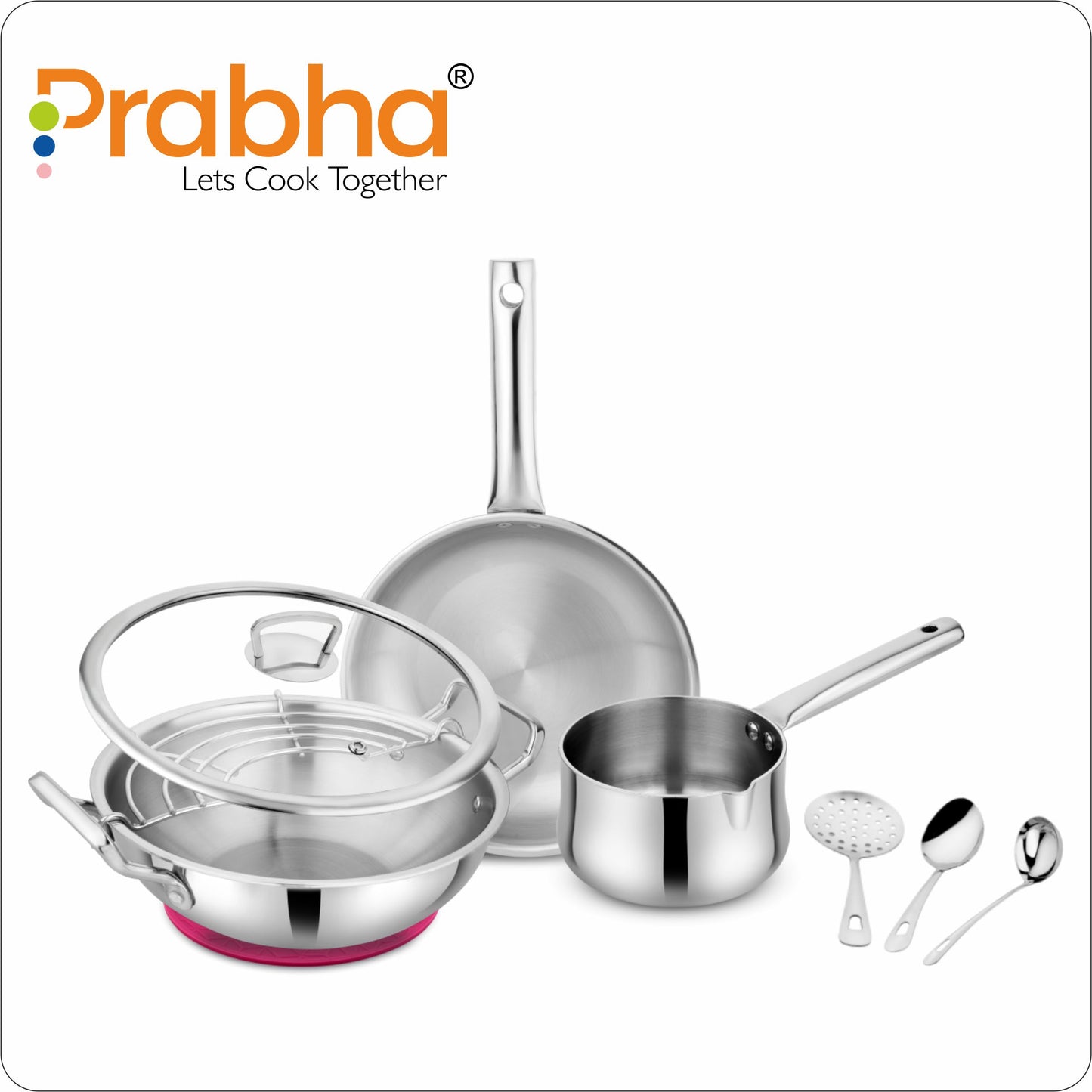 Elante Tri-Ply Stainless Steel Cookware Set