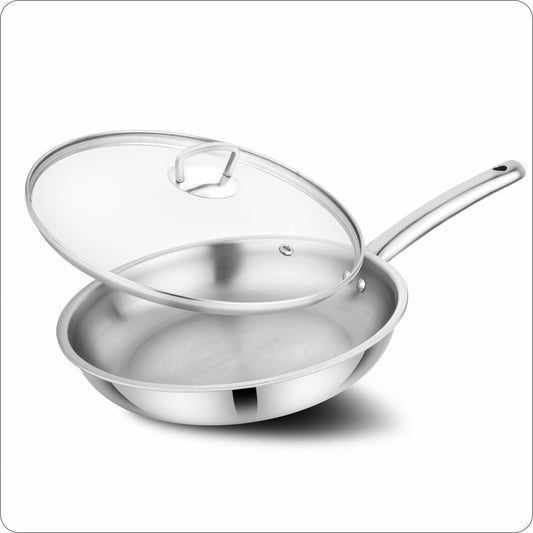 Elante Triply Frypan With Glass Lid