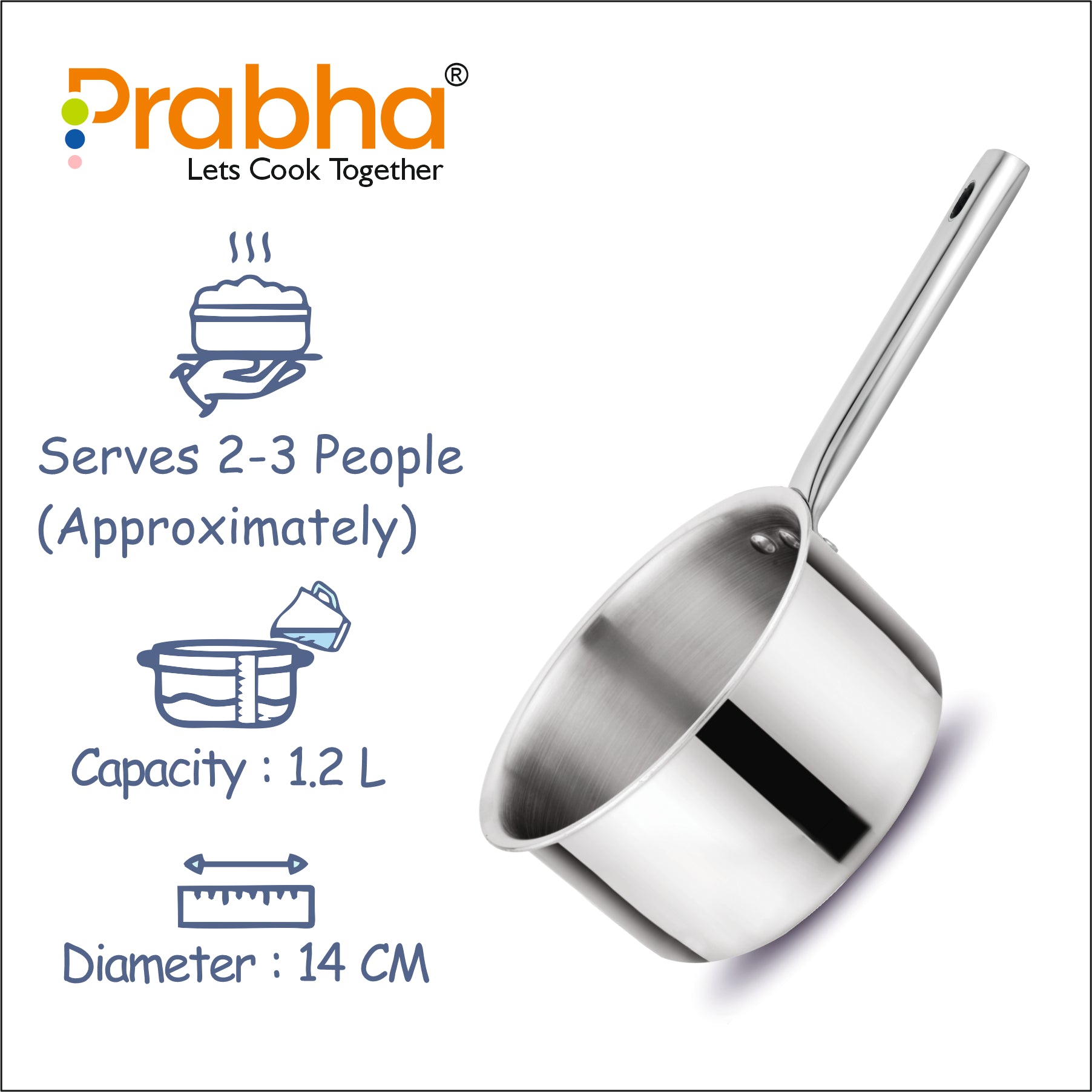 Elante Triply Saucepan Without Lid