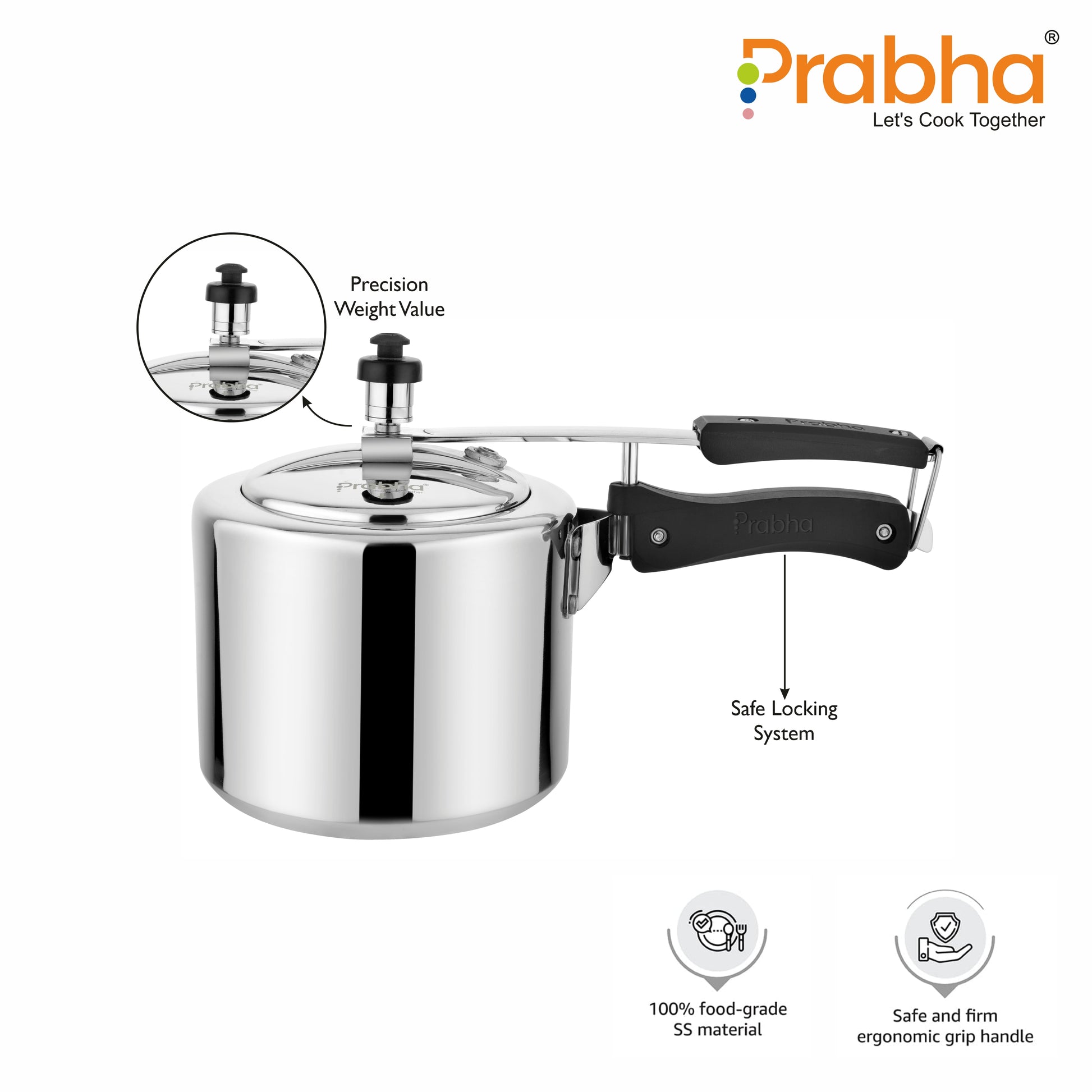 Ecoluxe Aluminium Plain Pressure Cooker