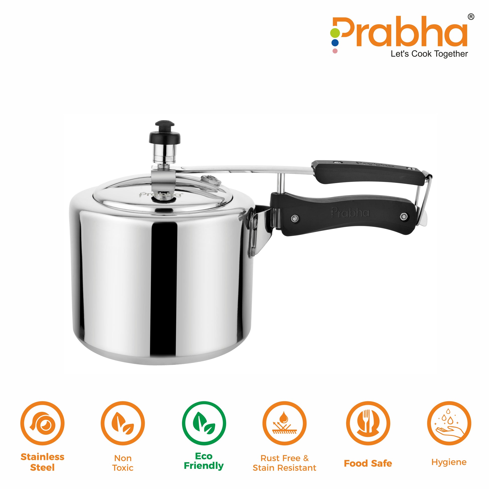 Ecoluxe Aluminium Plain Pressure Cooker