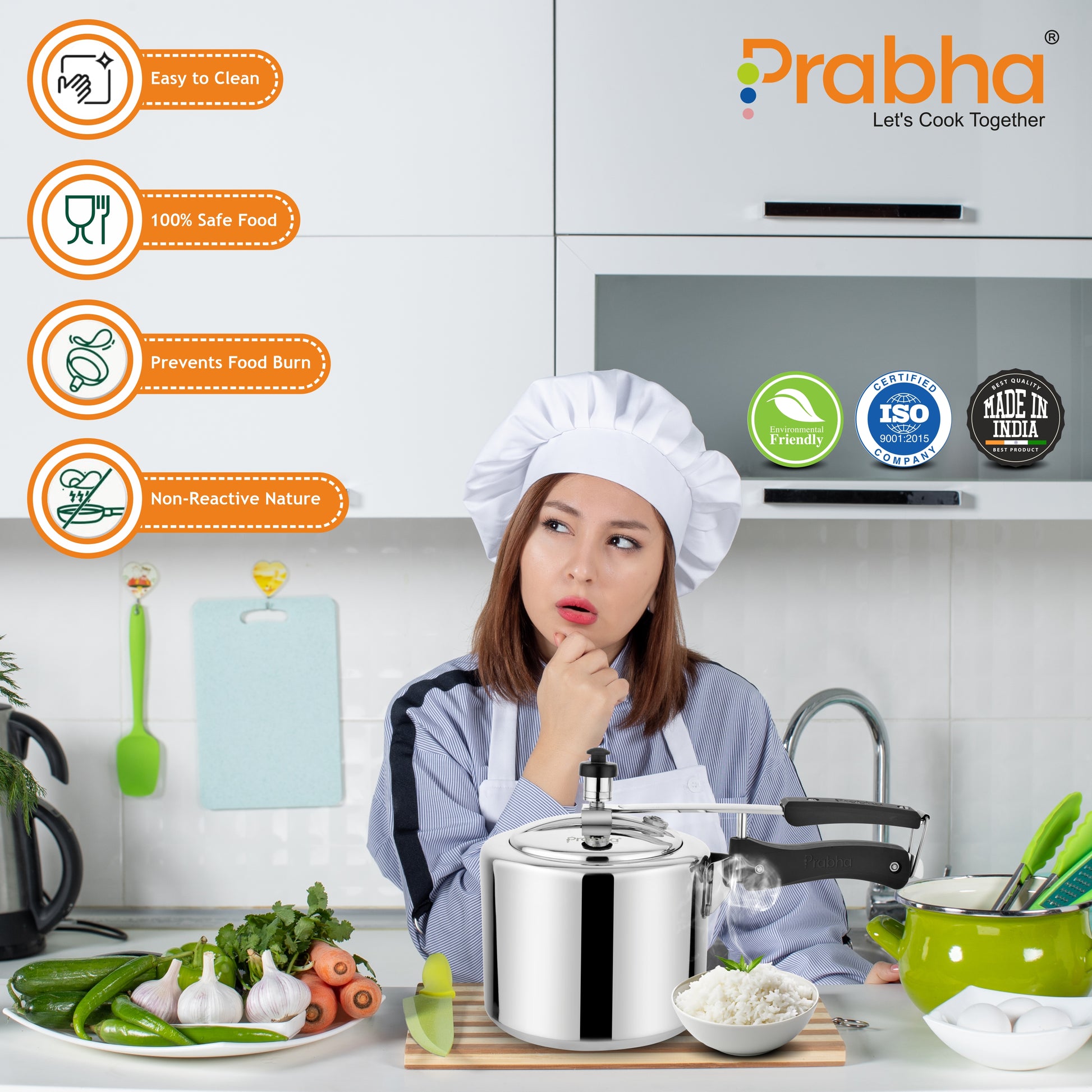 Ecoluxe Aluminium Plain Pressure Cooker