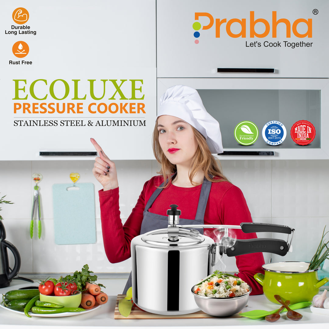 Ecoluxe Aluminium Plain Pressure Cooker