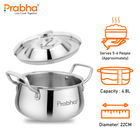 Elante Tri-Ply Biryani Handi with Lid | Premium Stainless Steel Induction Compatible Cooking Handi