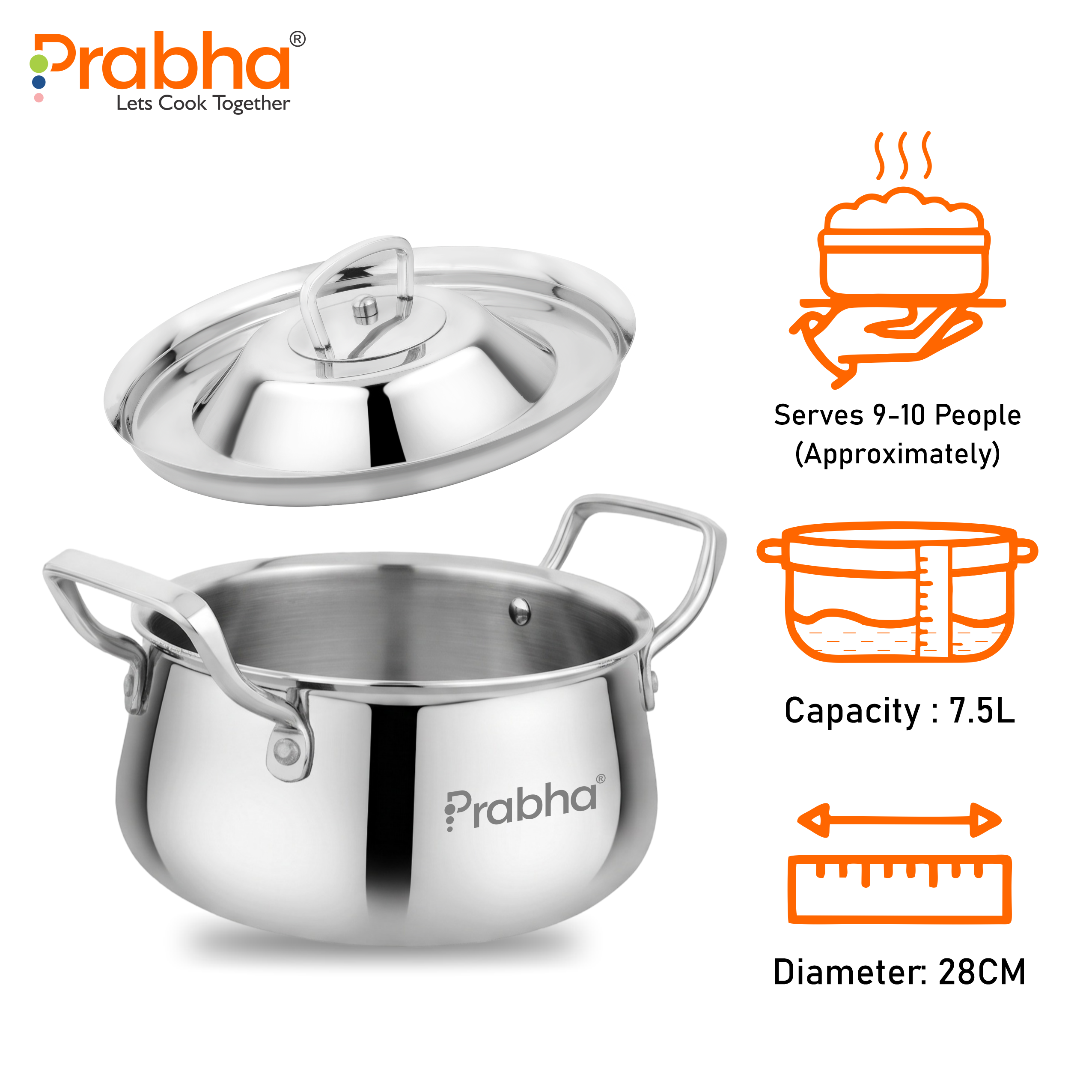 Elante Triply Biryani Handi With Lid