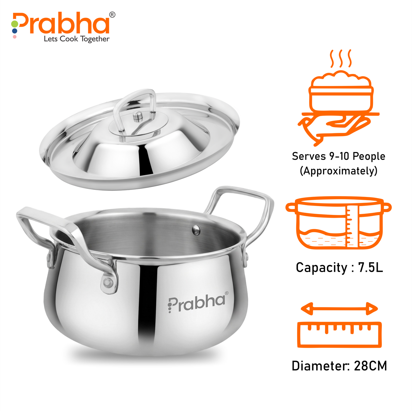 Elante Triply Biryani Handi With Lid