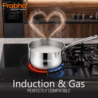 Elante Triply Curve Tea & Coffee Warmer with Pouring Lip | Tri-Ply Stainless Steel Beverage Warmer | Induction Compatible