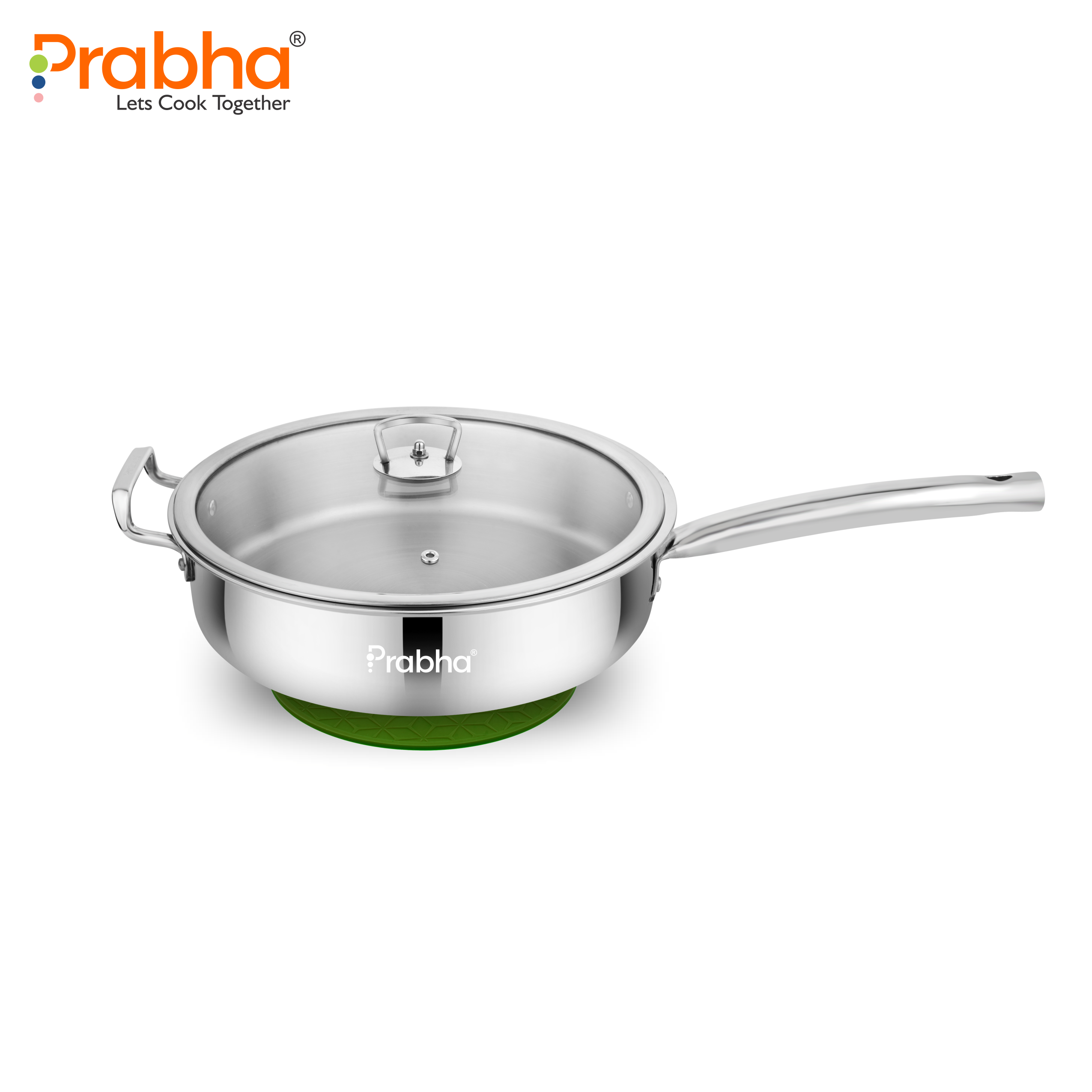 Elante Triply Deep Frypan With Glass Lid